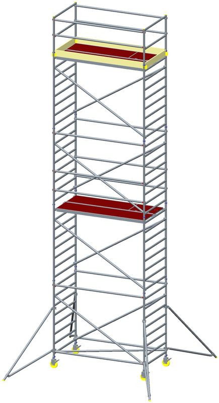 Aluminum tower - width 0.7 m, floor height up to 11.3 m