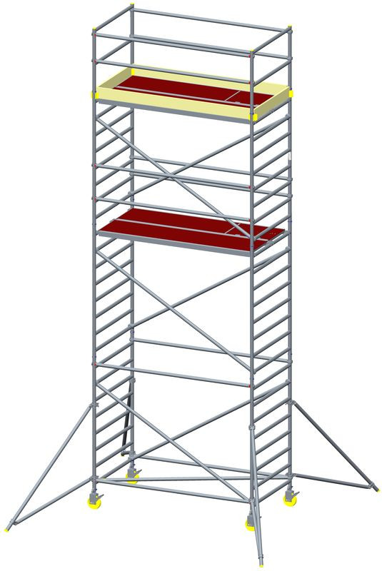 Aluminum tower - width 1.3 m, floor height up to 7.3 m