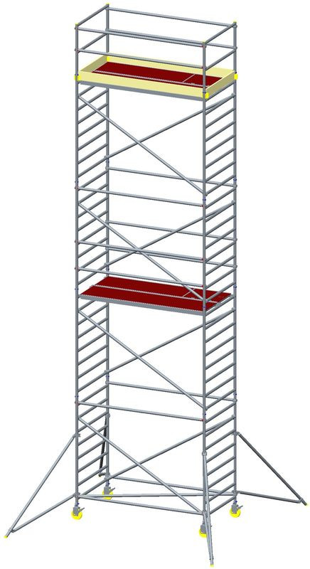 Aluminum tower - width 0.7 m, floor height up to 12.3 m
