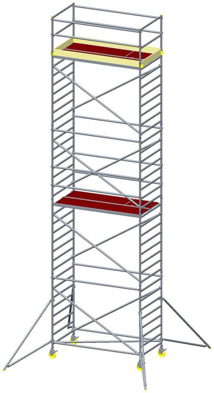 Aluminum tower - width 1.3 m, floor height up to 11.3 m