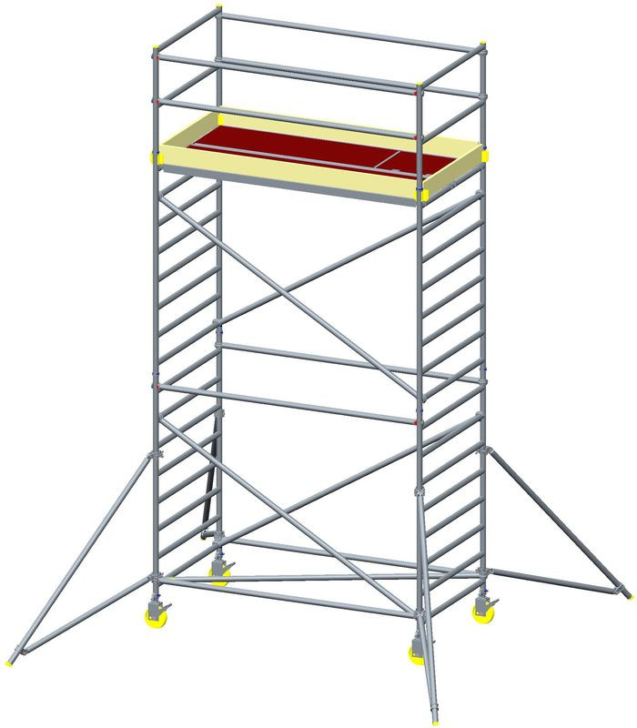 Aluminum tower - width 1.3 m, floor height up to 3.3 m