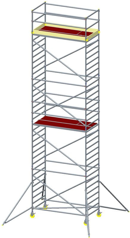 Aluminum tower - width 1.3 m, floor height up to 9.3 m