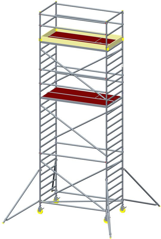Aluminum tower - width 1.3 m, floor height up to 6.3 m