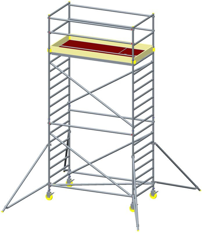 Aluminum tower - width 0.7 m, floor height up to 2.3 m