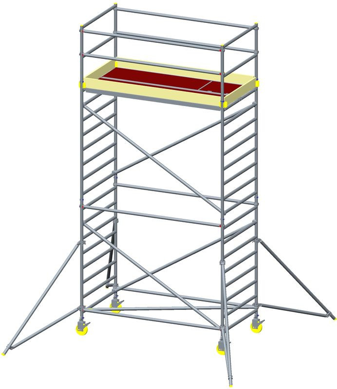 Aluminum tower - width 1.3 m, floor height up to 5.3 m